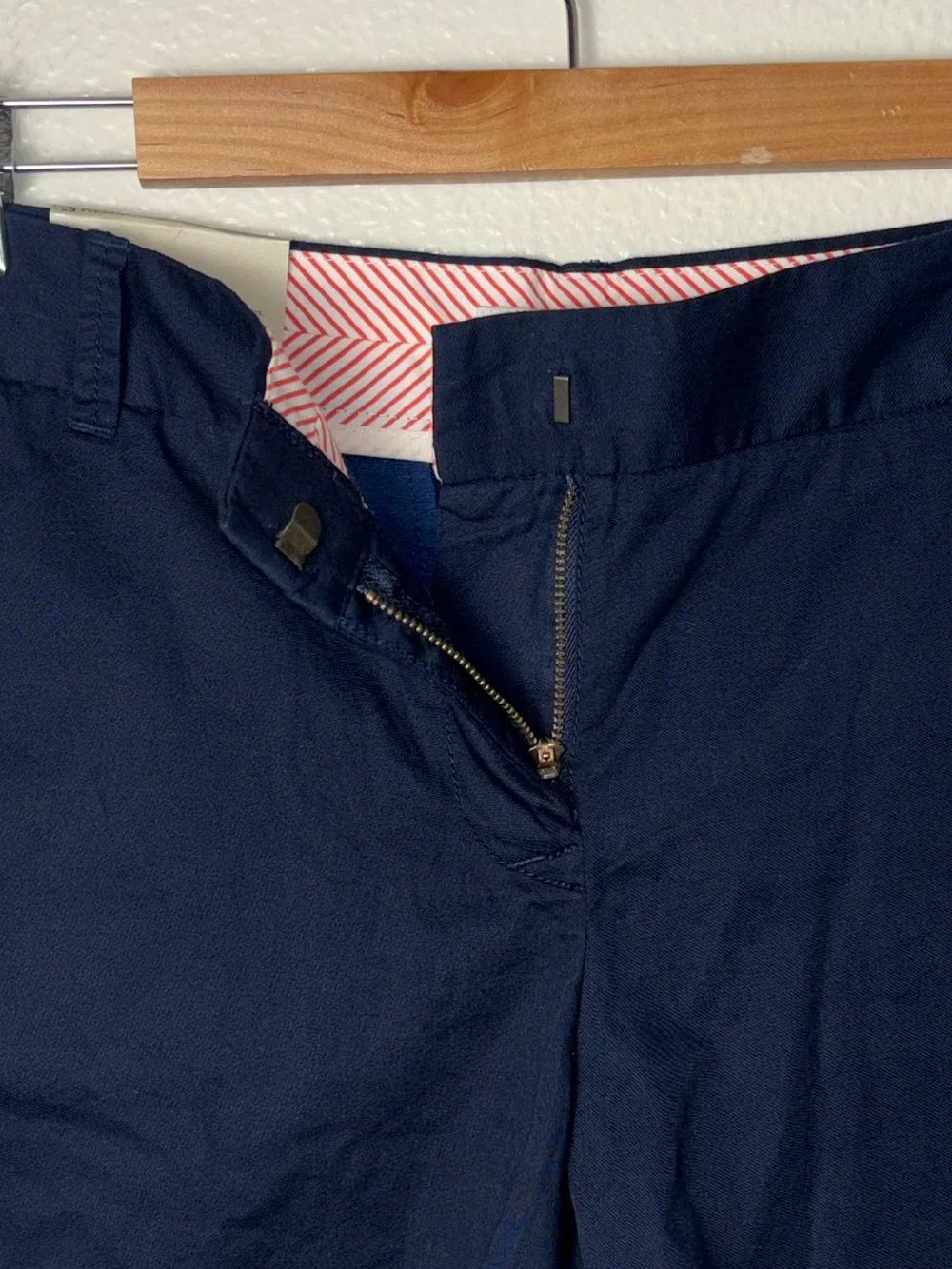 NWT J. Crew City Fit Chino Shorts Navy Blue 100% cotton 5